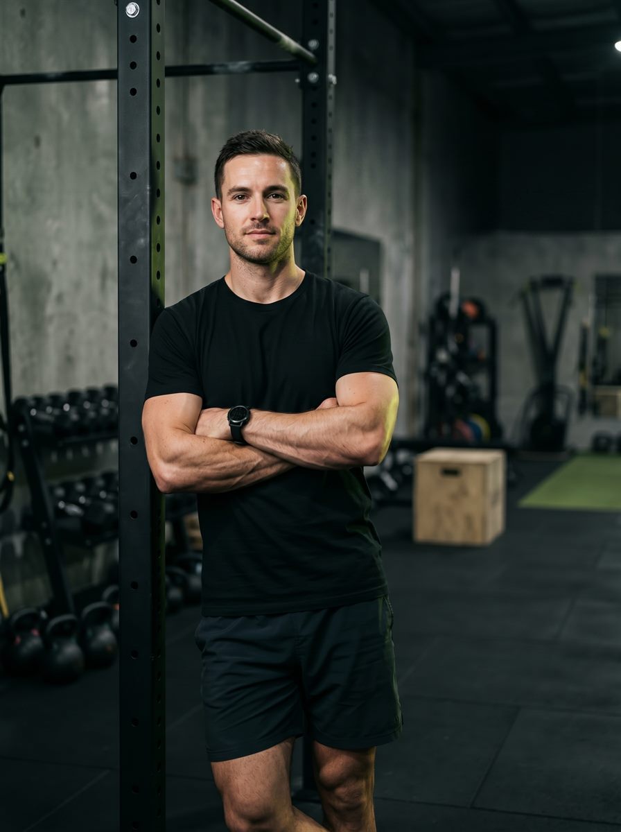 Daniele Pagani, personal trainer, durante una sessione in palestra